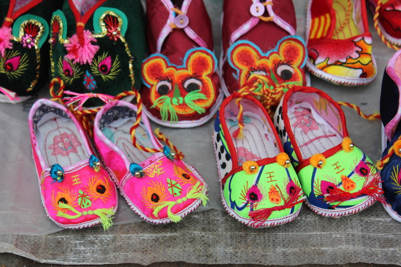 Traditional Chinese tiger shoes for young children