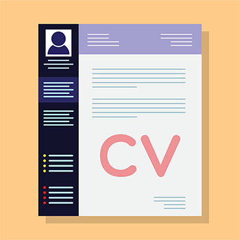 A digital illustration of a CV.