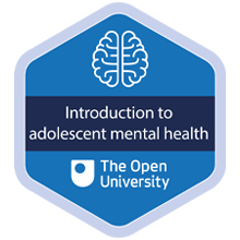Digital badge for Introduction to adolescent mental health.