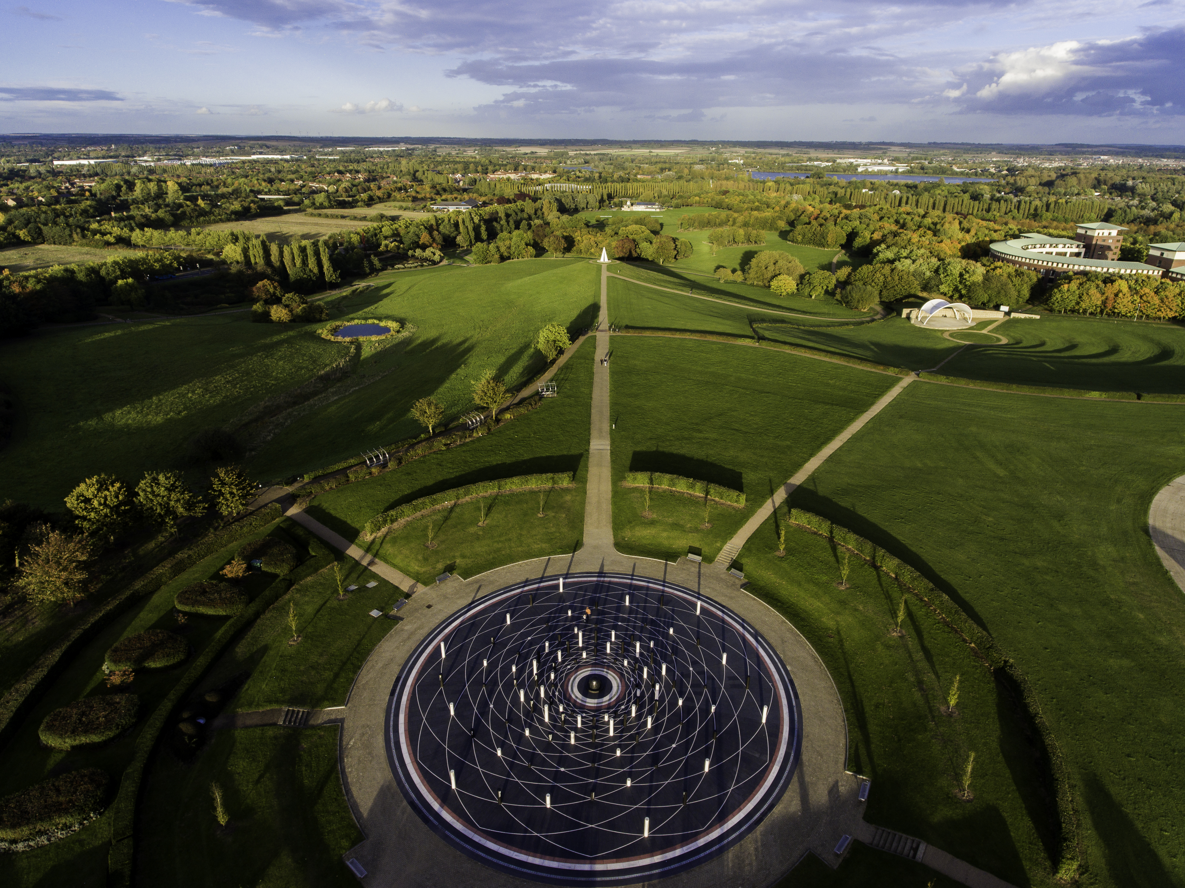 aerial view of Campbell Park, Milton Keynes