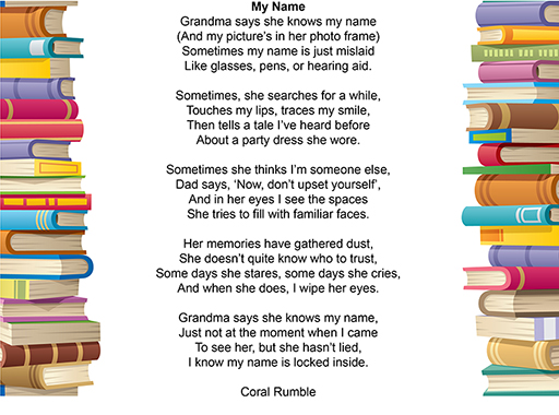 The poem ‘My Name’ by Coral Rumble