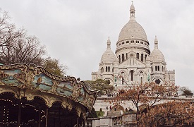 A church, built visibly higher than its surroundings.