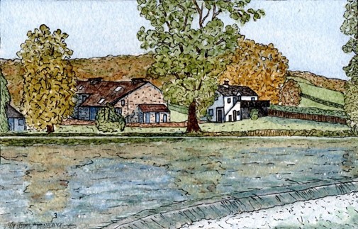Painting of a heritage building by Freya Wise