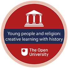 OpenLearn badge for the course Young people and religion: creative learning with history.