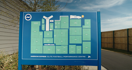 A photograph of a map of a training ground.