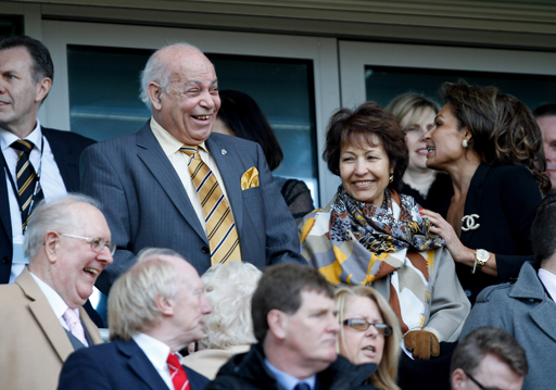 A photograph of Assem Allam in a crowd.
