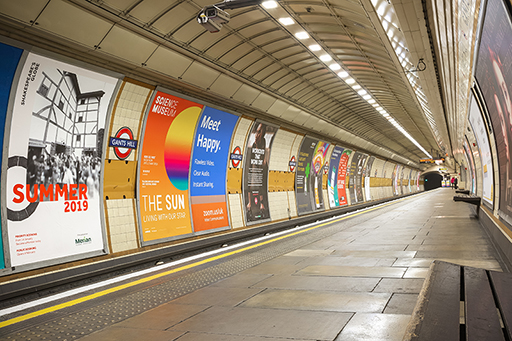 A photograph of Gants Hill underground station in London.