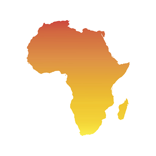 This is a graphic showing the outline and shape of Africa.
