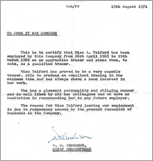 Ann's redundancy letter 