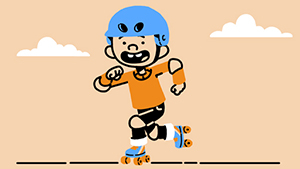 Roller-skating child