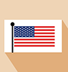 прапор США з зірками та смугами