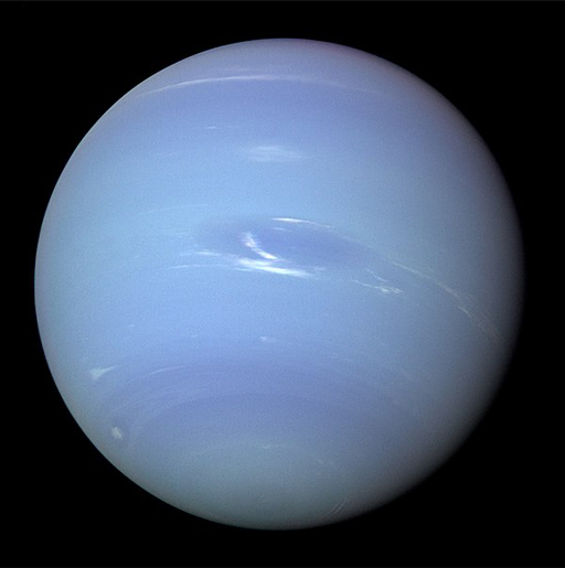 This is a photograph of the planet Neptune.