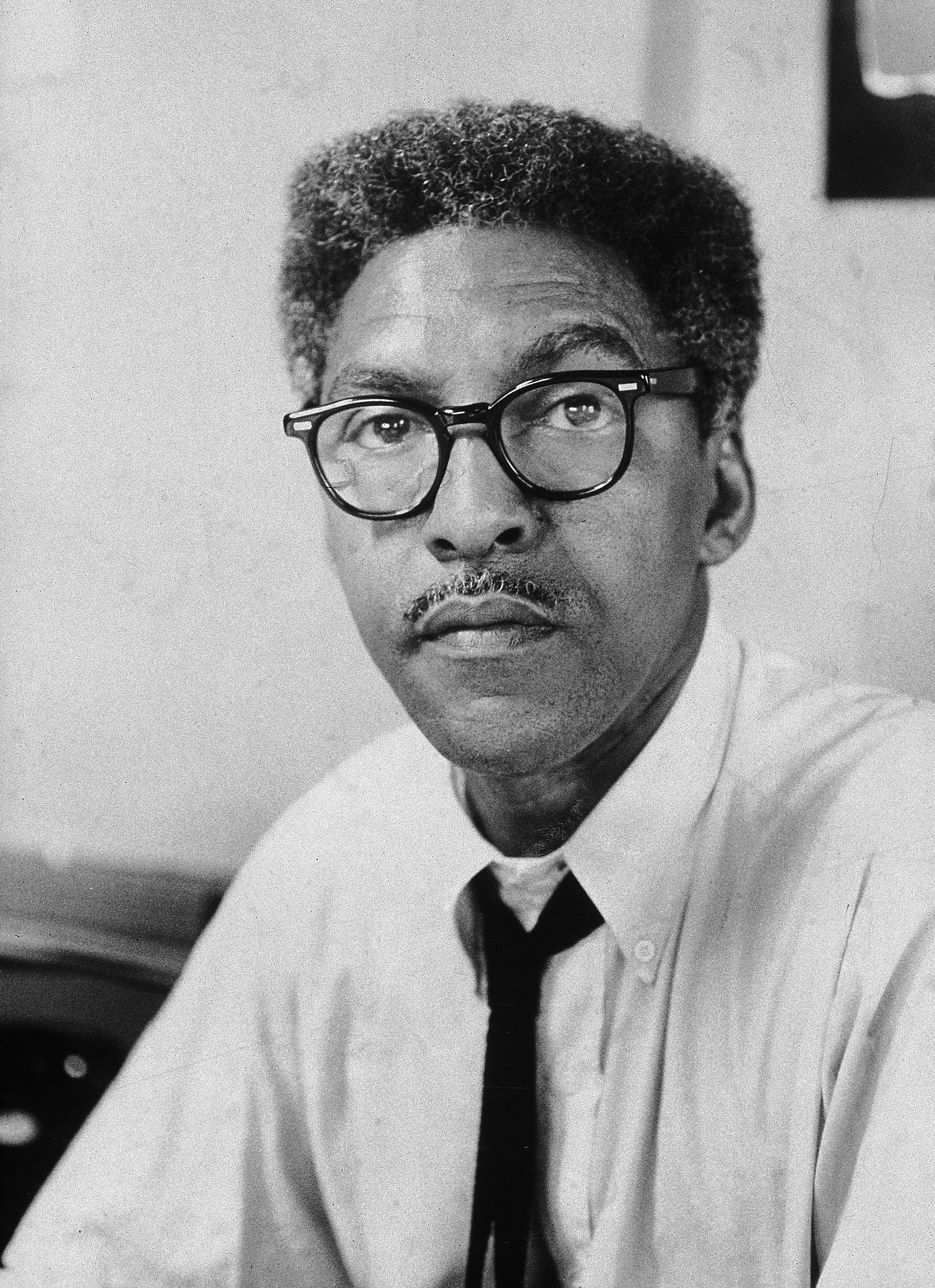 A photograph of Bayard Rustin