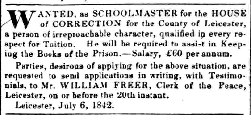 This is a photograph of a boxed newspaper advertisement, with the printed text aligned to the left and right margins.