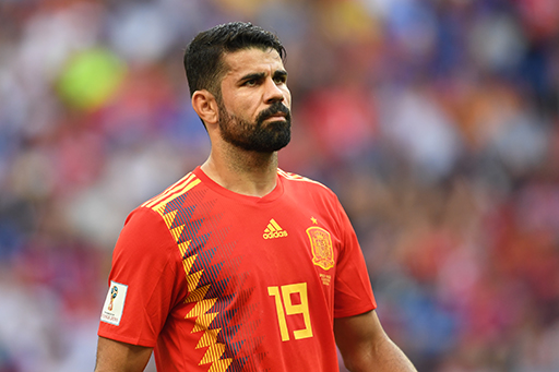 A photograph of footballer Diego Costa.