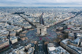 A large monument built at the juncture of twelve avenues.