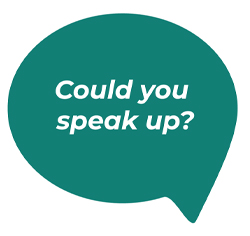 speech bubble image with the text ‘Could you speak up?’