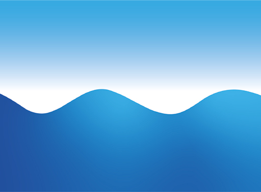 This is a two-dimensional drawing of waves at sea (how they look in theory, at least). The water rises and falls at a regular interval.