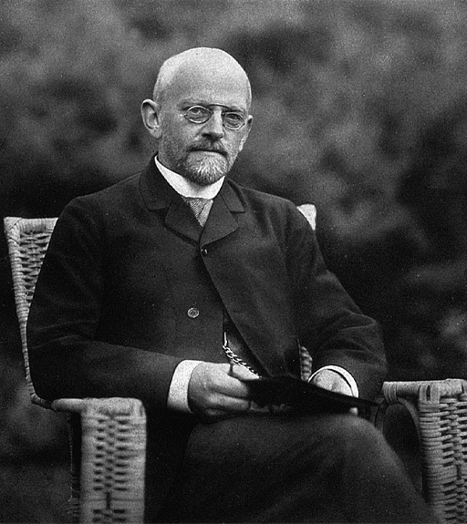 This is a photograph of mathematician David Hilbert.