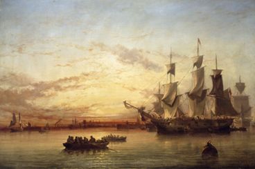 Painting: ‘An Emigrant Ship, Dublin Bay, (1853) By Edwin Hayes. 