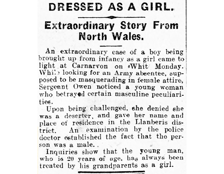 Clipping from the Cambria Daily Leader, 30 May 1917 
