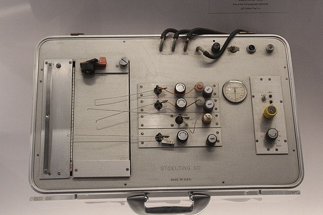 A photograph of a lie detector.