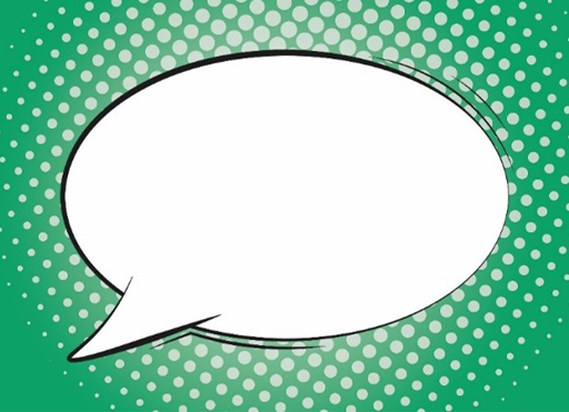 An empty speech bubble.