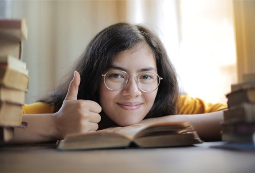 A person giving a thumbs up.