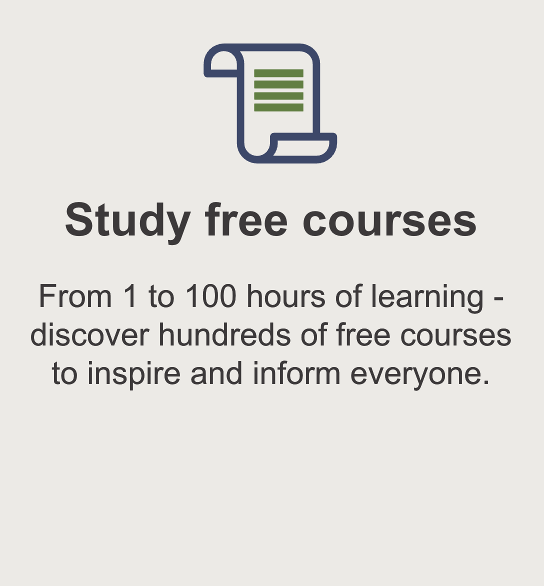 An infographic highlighting the benefits of OpenLearn for studying free courses.