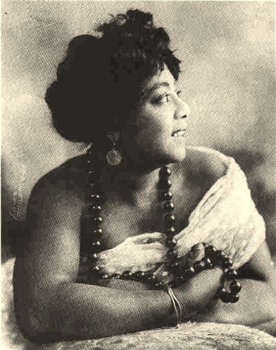 The image of American blues singer Mamie Smith