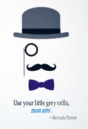 An image of a top hat and phrase by Hercule Poirot
