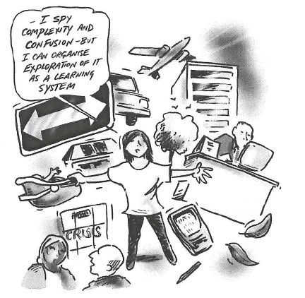 Two cartoon characters with a thought bubbles.