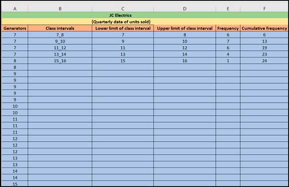 Excel spreadsheet for JC Electrics
