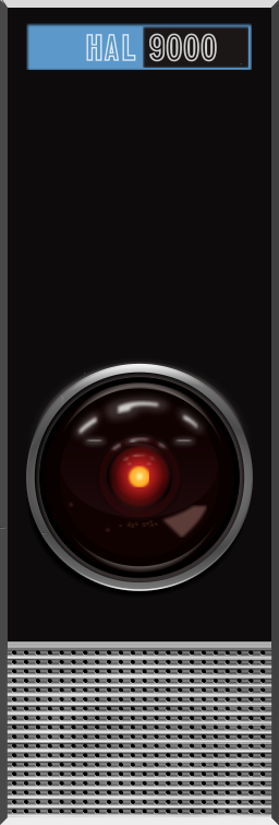 2D depiction of the prop used in the movie "2001: A space Odyssey" to represent the Artificial intelligence named Hal.