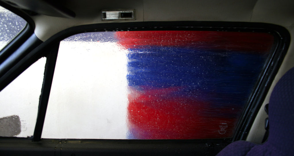 Photograph: inside a car wash
