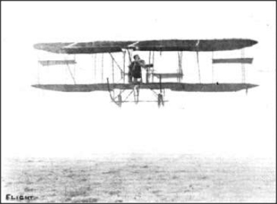 Photograph of the Mayfly in flight, with Bland piloting.