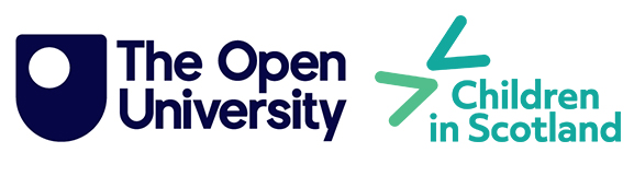 The Open University and Children in Scotland logos