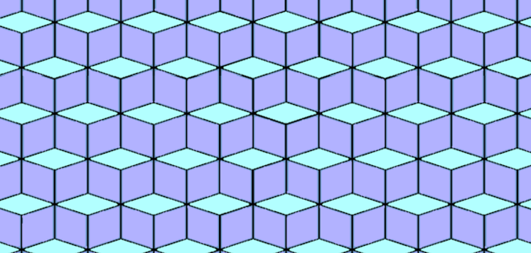Regular tiling with Penrose rhombs.