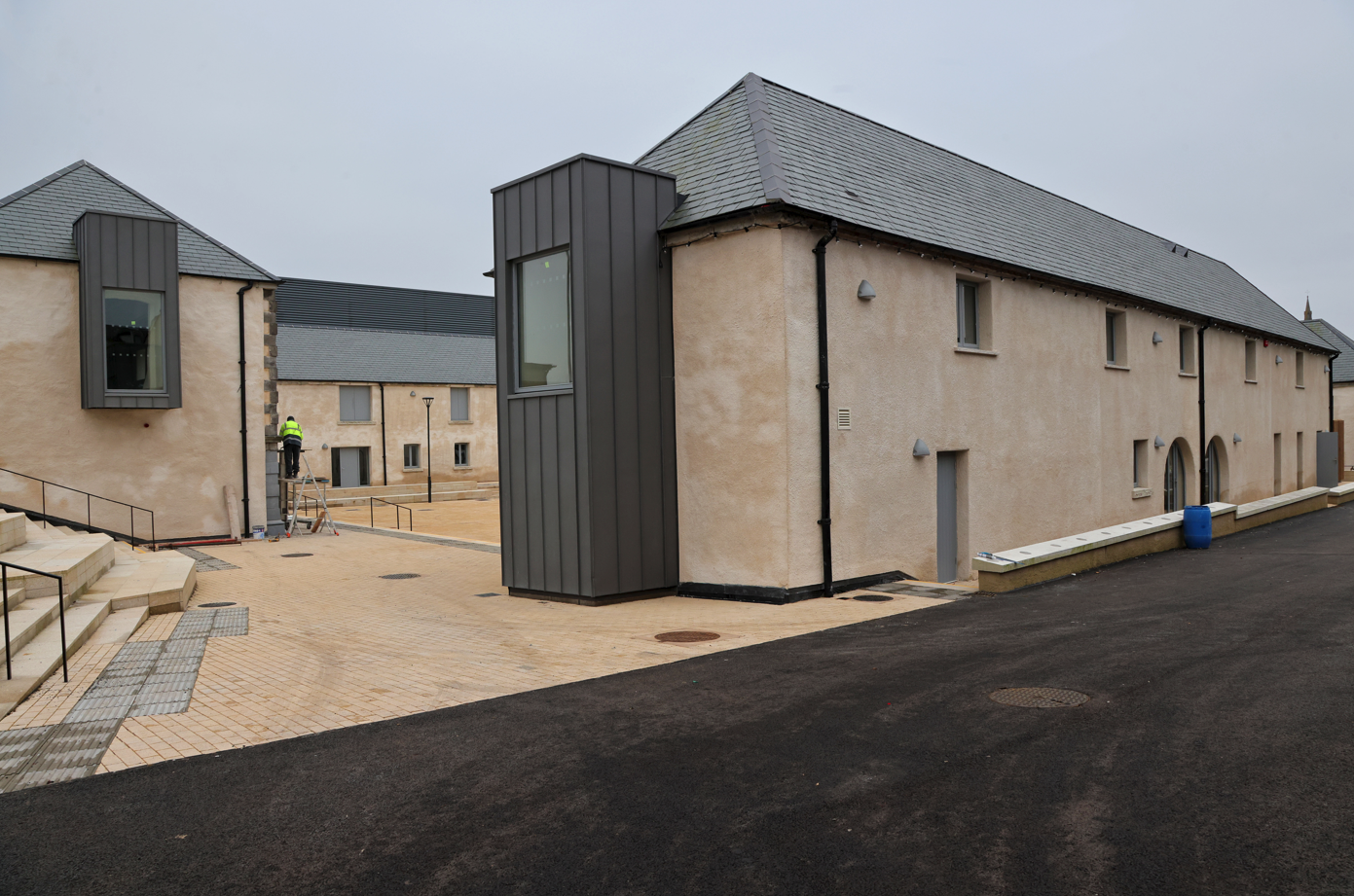 Redevelopment work underway at Ballina, Co. Mayo, (January 2024). OSBHM project photograph.