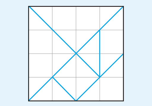 Grid containing different shapes