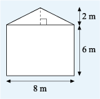 A sketch of the gable end of a house