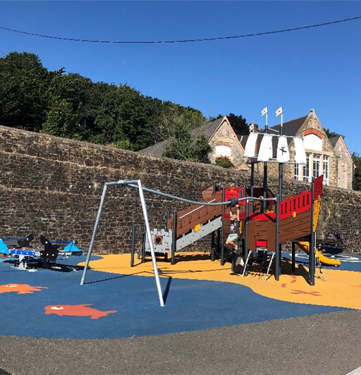 A photograph of a playground