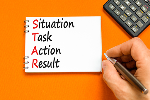 An out of the STAR approach for competency-based interview questions.