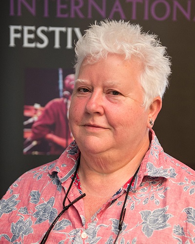 A photograph of Val McDermid.