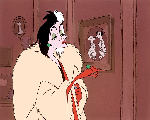 An illustration of Cruella de Vil.