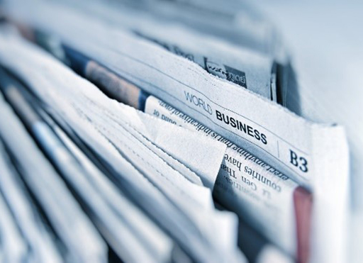 A pile of newspapers.