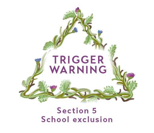Trigger warning. Section 5: school exclusion.