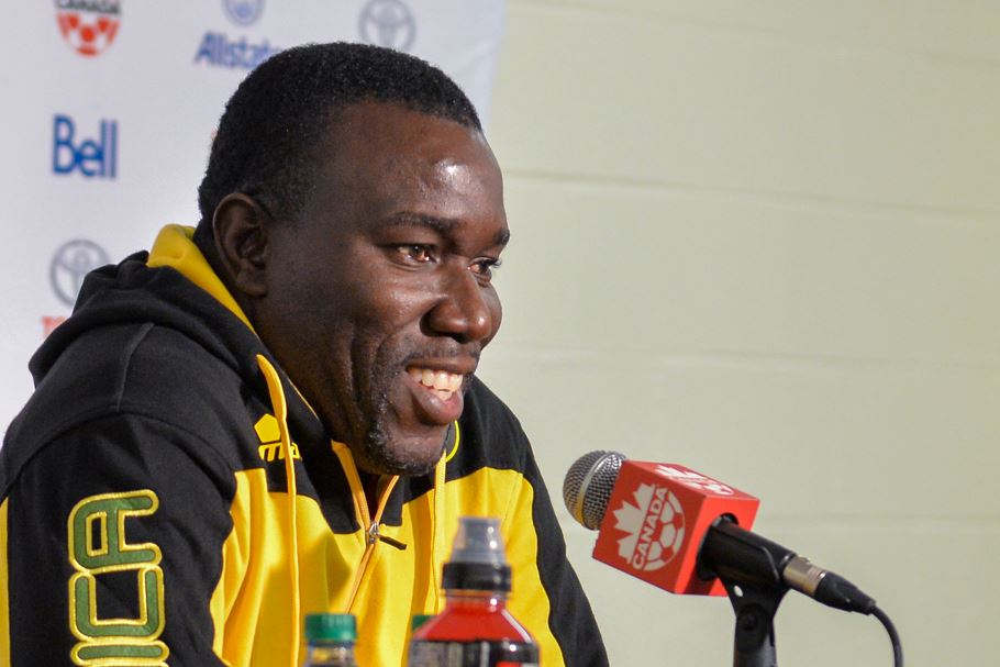 Jamaica's National Team Head Coach Theodore Whitmore during press conference after the Canada-Jamaica match In 2017.