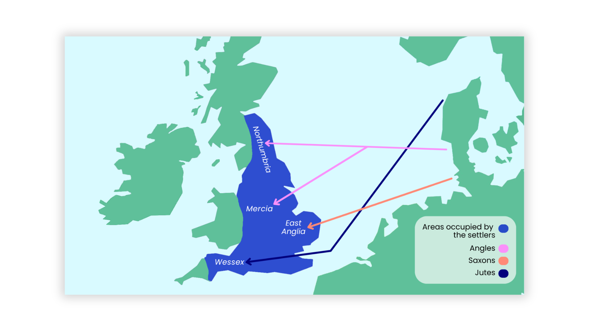 Map showing migration of settlers