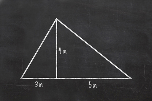 This is an illustration showing a triangle divided into smaller triangles.